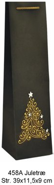 Vinpose med juletræ i håndlavet hævet mønster